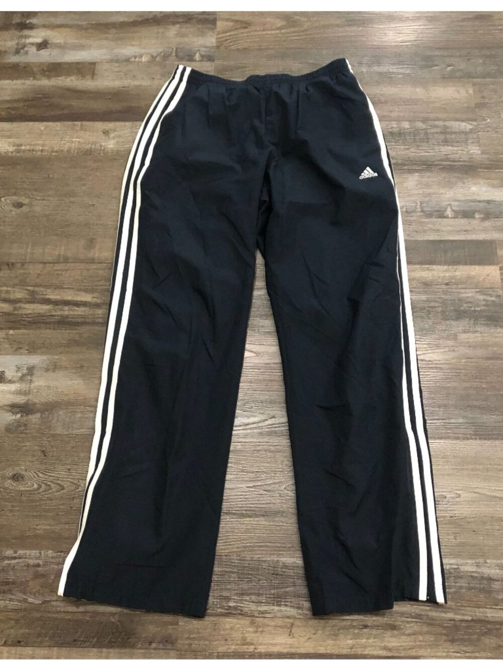 Adidas Mens Small Navy Blue Athletic Windbreaker Track Pants
